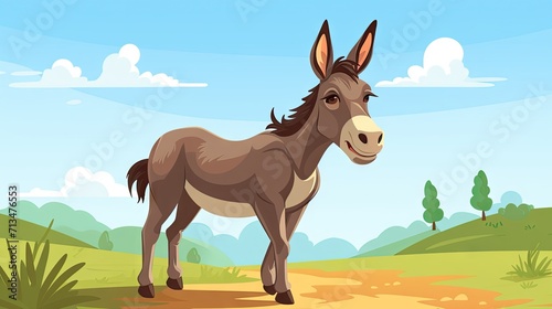 elightful stock illustrations of a donkey whimsical  cute  and amusing side of the donkey character  creating an engaging visual for various uses.