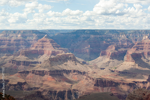 the Grand Canyon in Arizona, showcasing the iconic rock formations, vast canyon landscape, and the majestic views along the South Rim and North Rim.