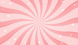 Candy color sunburst background. Abstract pink cream sunbeams design wallpaper. Colorful spinning lines for template, banner, poster, flyer. Vector backdrop