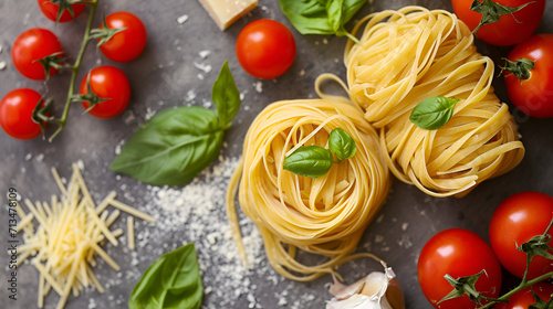 Italian food ingredients for Spaghetti