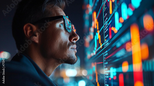 In depth financial analysis, Trade manager delves into stock market indicators, strategizing with AI. Dynamic financial charts and data for strategic investment decisions. photo