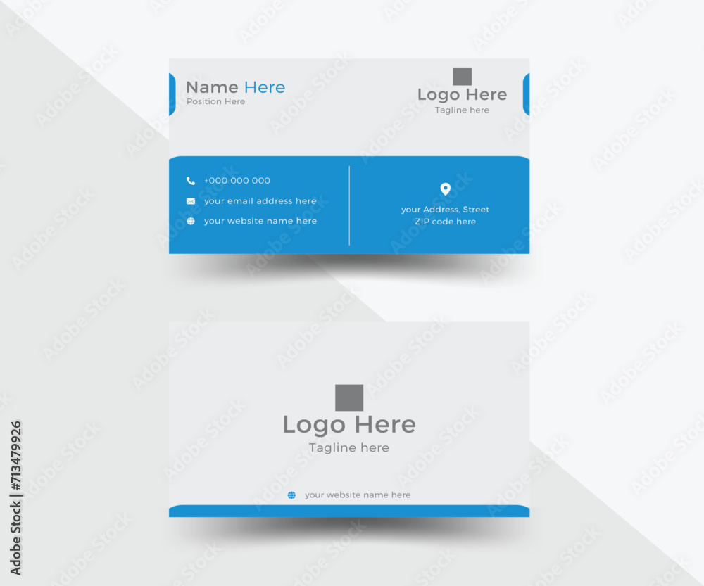 Modern simple styles corporate business card, visiting card, business card design, vector business card, professional business card, double sided business card layout template 