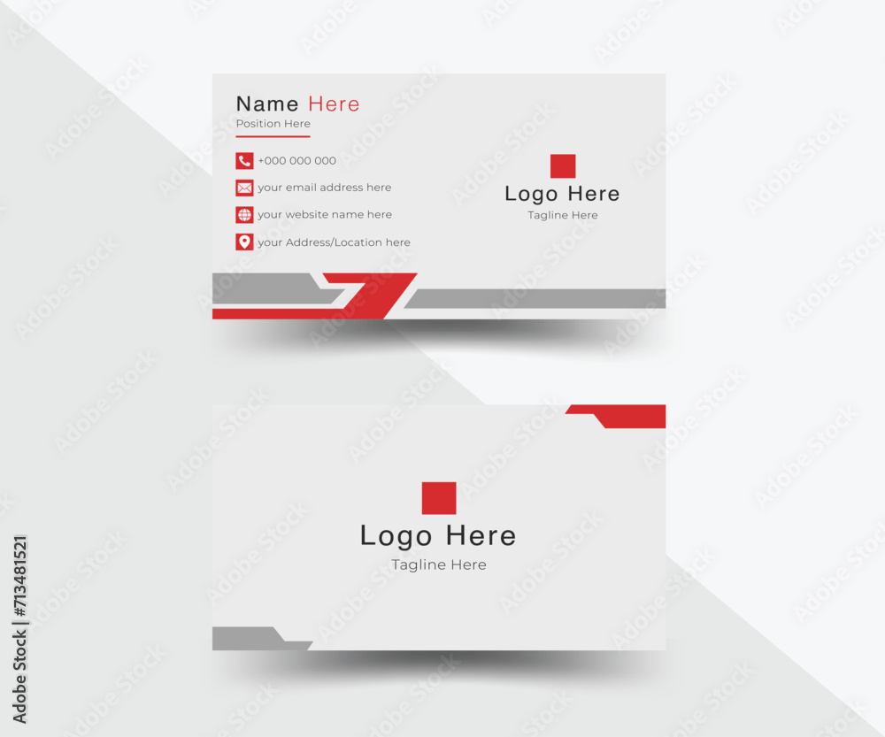 Modern simple styles corporate business card, visiting card, business card design, vector business card, professional business card, double sided business card layout template 
