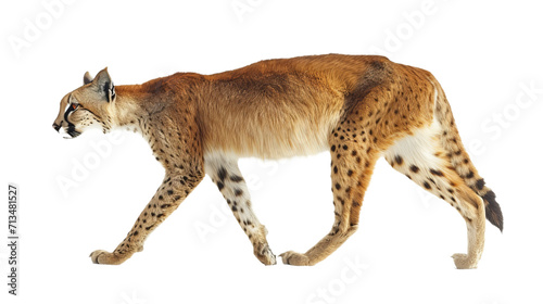 Close Up of Cat Walking on White Background