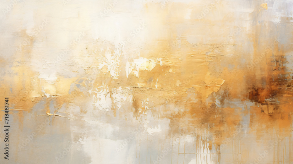 Abstract artistic background. Oil on canvas golden white, texture, wall, grunge, paint, old, rust, pattern, dirty, metal, textured, rusty, brown, rough, aged, wallpaper, art, design, grungy, color, 