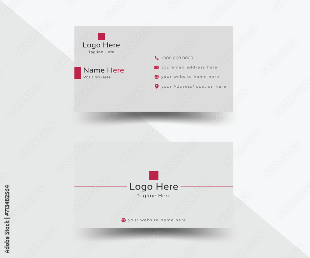 Modern simple styles corporate business card, visiting card, business card design, vector business card, professional business card, double sided business card layout template 