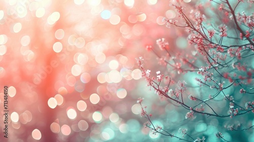 pastel bokeh background with tree
