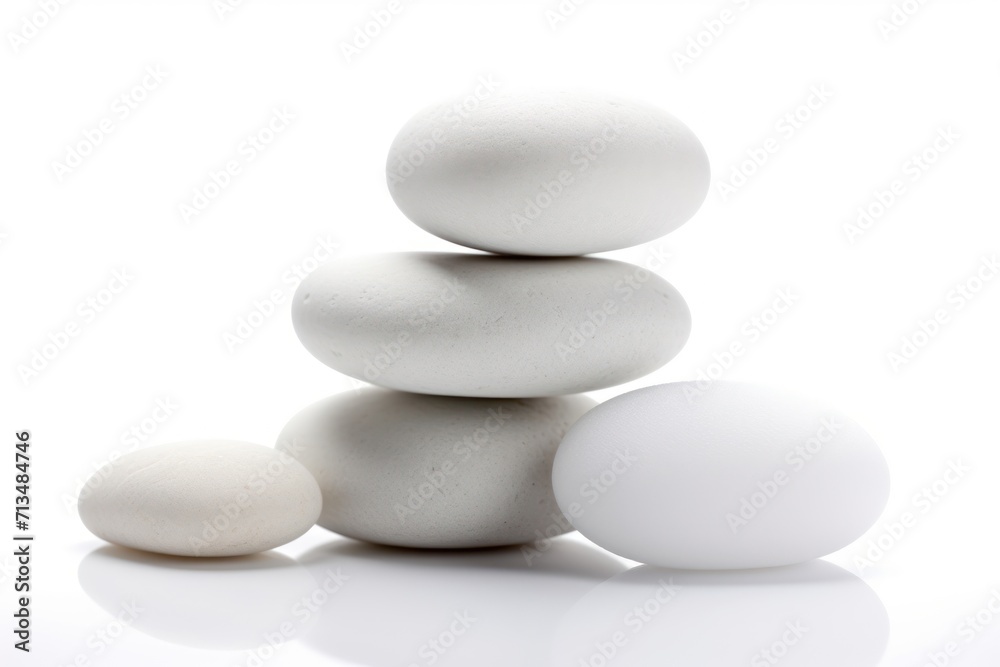 a stack of white balls sitting next to each other on top of a white surface with one white ball in the middle of the stack. a stack of white balls sitting next to each other on top of a white surface with one white ball in the middle of the stack.