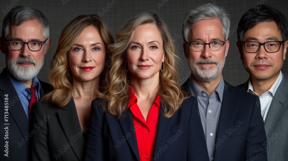 Confident business team of professionals posing for portrait Confident business team of professionals posing for portrait