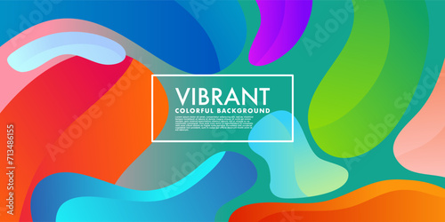 Abstract Vibrant Gradient background, fluid liquid design