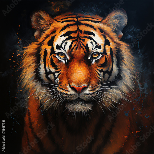Tiger front face ai generative photo © Sikha