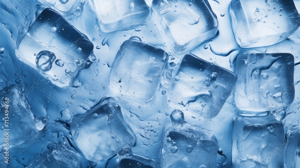 close up view of ice cube