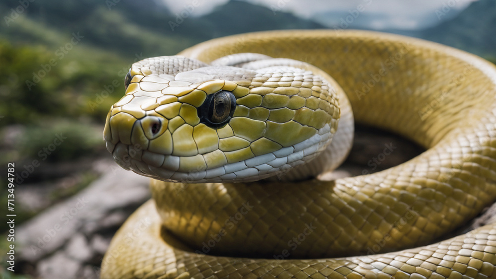 Obraz premium snake in the grass