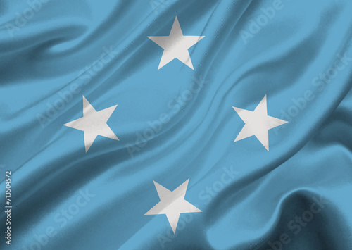 F.S. micronesia flag waving in the wind.