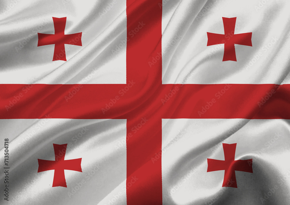 Georgia flag waving in the wind. Georgia flag waving in the wind.