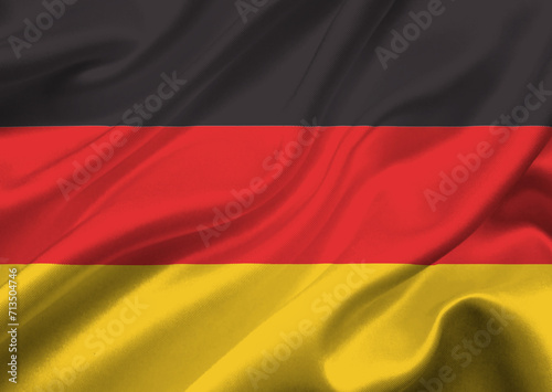 Germany flag waving in the wind.