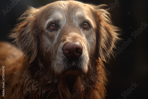 Portrait of a purebred dog. Illustration related to dogs. Pet. Dog related event. The world of dogs. Adopt a dog. photo