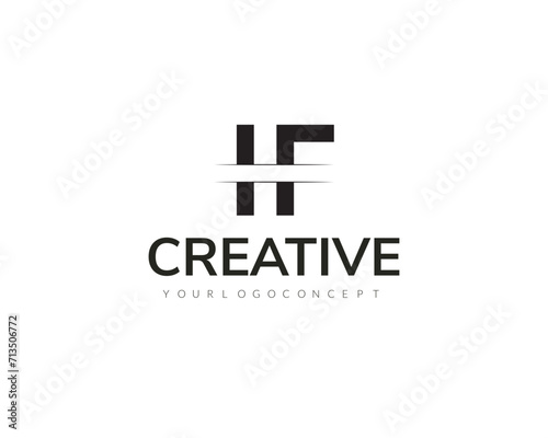 Alphabet letters Initials Monogram logo FI, FI INITIAL, FI letter