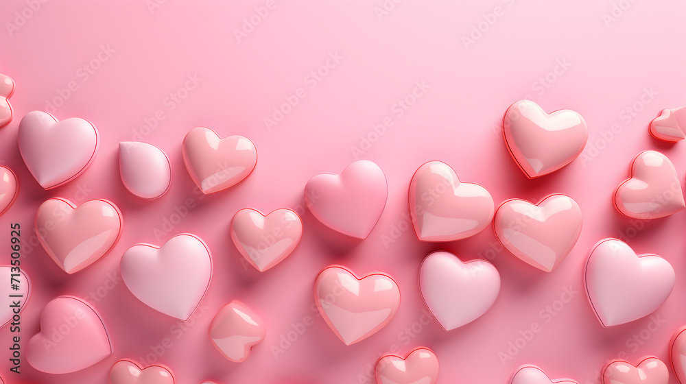 Girly glowing valentines heart,,
Valentine's Day Background with Pink Hearts on Pastel