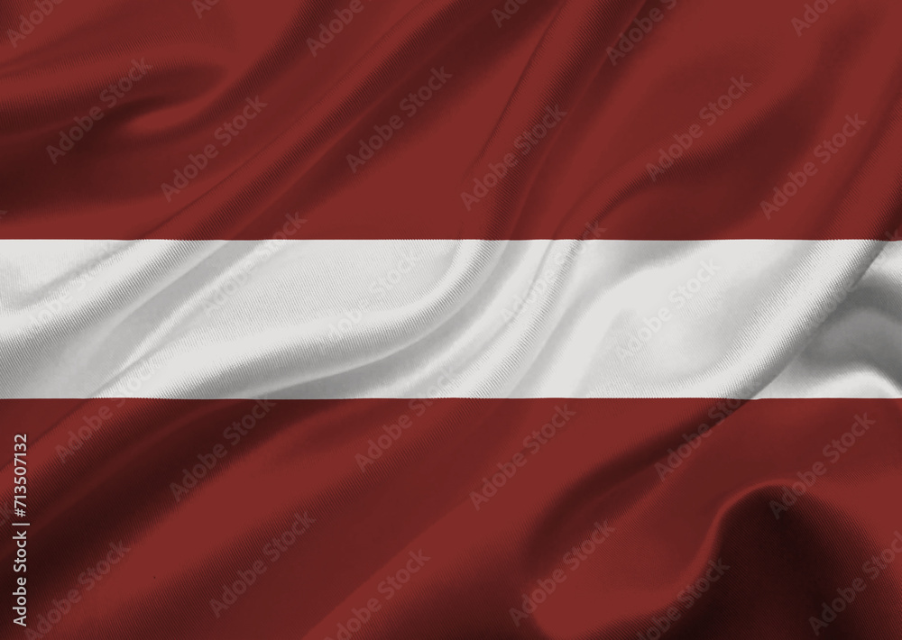 Latvia flag waving in the wind. Latvia flag waving in the wind.