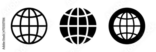 Globe icon set
