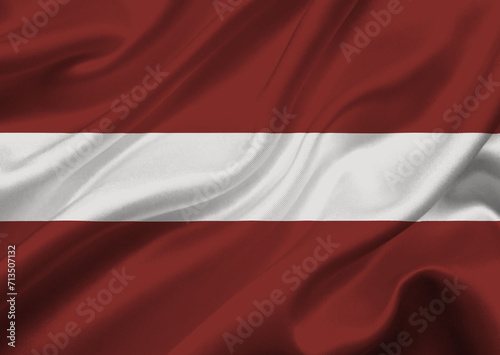 Latvia flag waving in the wind.