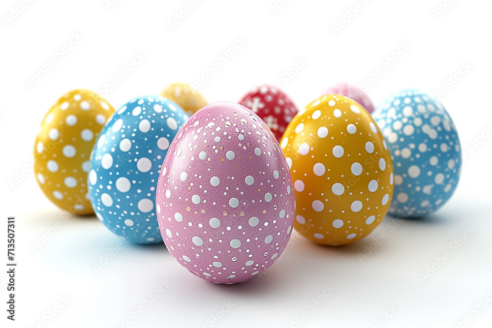 Happy Easter colorful eggs 