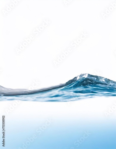 Pure spring water and white background.