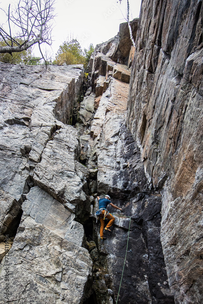 climber on a rock