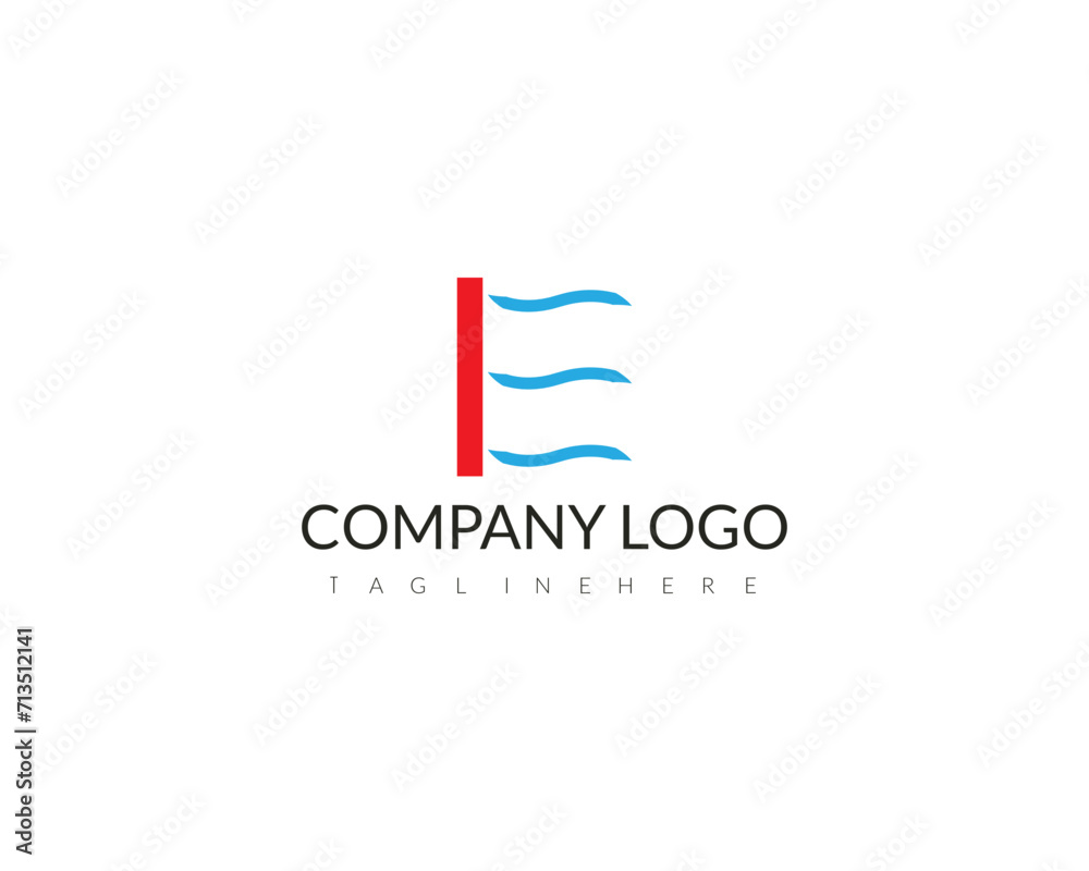 Fototapeta premium letter IE logo design vector 