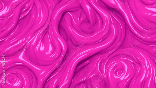 Pink smooth slime background - Generative AI photo