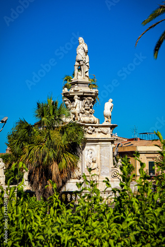 Villa Bonanno Statue in Palermo Sicily photo