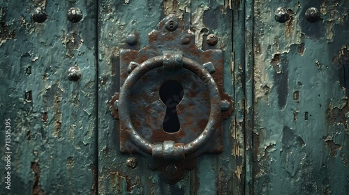 Unlock the mystery of security with our captivating image featuring the master keyhole, evoking concepts of vaults and safekeeping. Hand-edited by generative AI for a unique visual appeal.