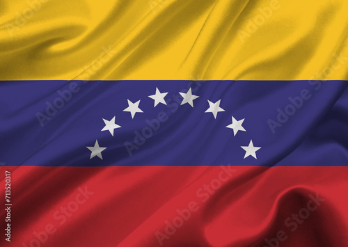 Venezuela flag waving in the wind.