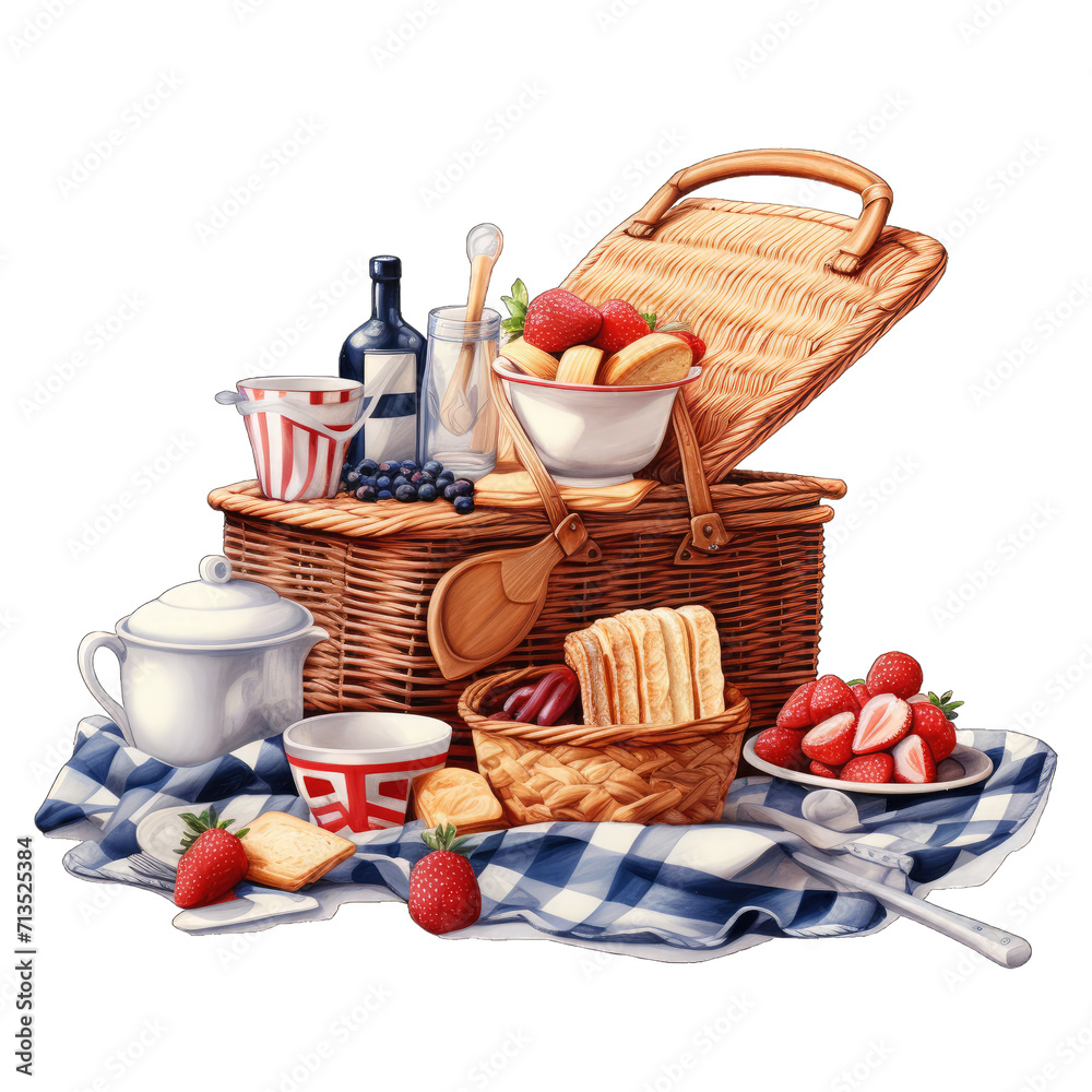 Busket of fresh fruit (grapes, strawberries, grapes and kiwi) on white background Inspired of Fourth Of July- 4th Of July- Independence day Busket of fresh fruit (grapes, strawberries, grapes and kiwi) on white background Inspired of Fourth Of July- 4th Of July- Independence day