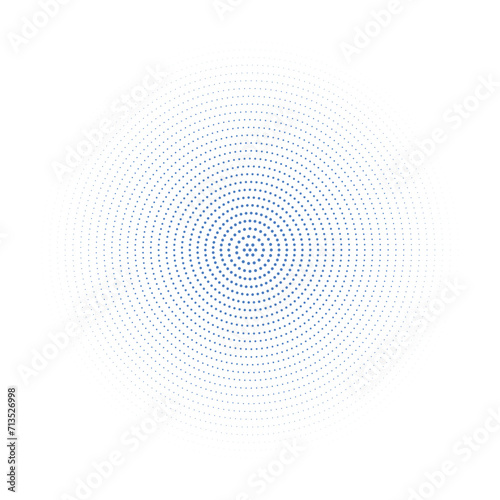 dots spiral in white background