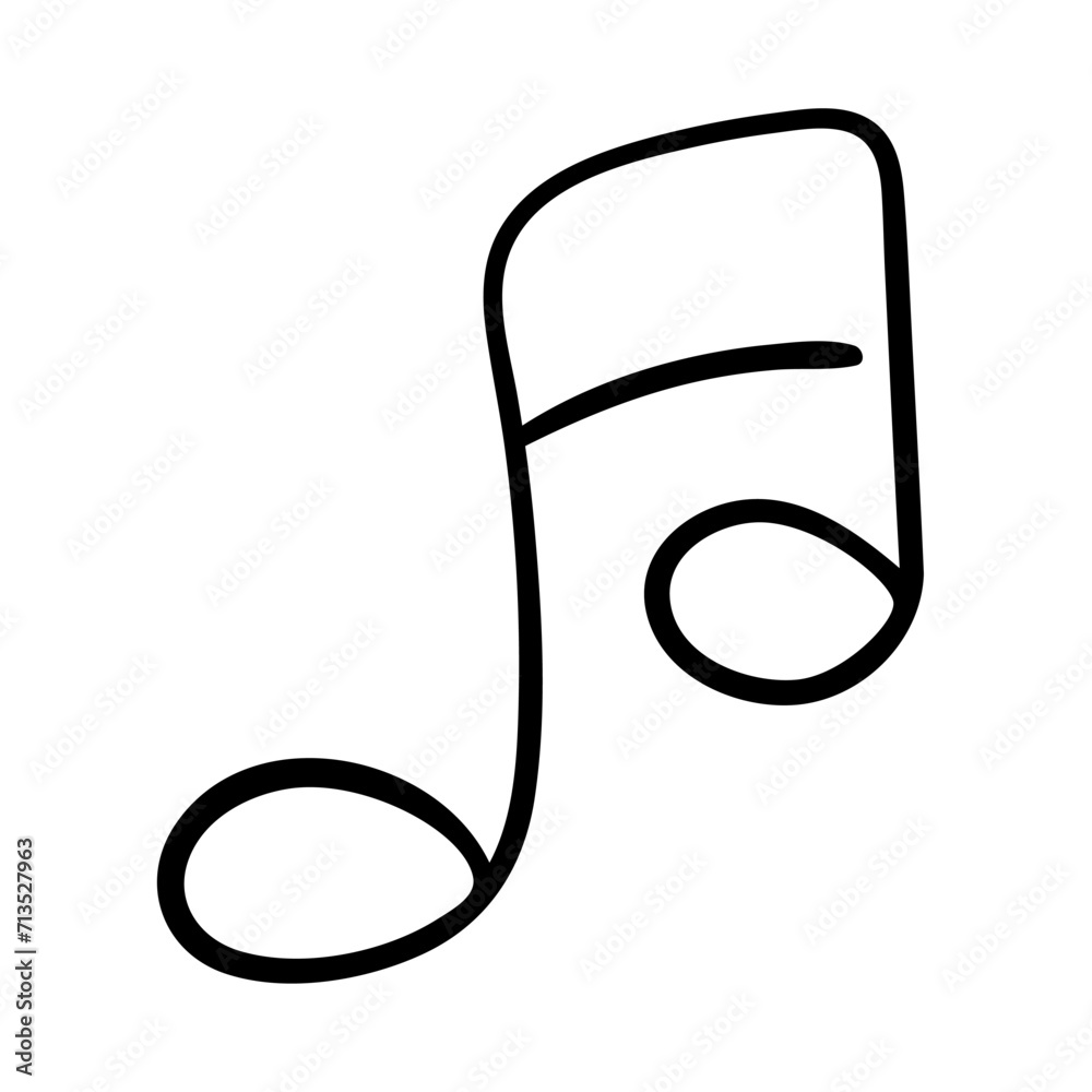 Musical note vector icon in doodle style. Symbol in simple design. Cartoon object hand drawn isolated on white background. Musical note vector icon in doodle style. Symbol in simple design. Cartoon object hand drawn isolated on white background.