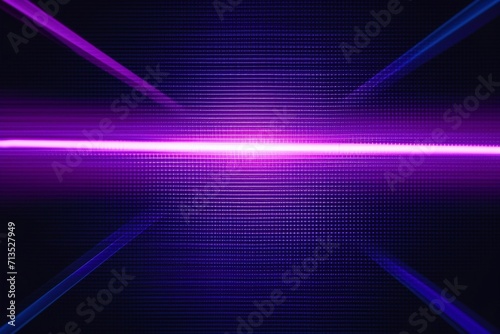 Luminous Horizon: Dynamic Purple and Blue Light Lines Dance on a Dark Canvas, Creating an Electric Symphony of Colors