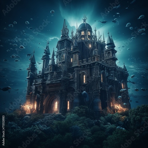 Halloween castle magical house surrounded serene images © DolonChapa