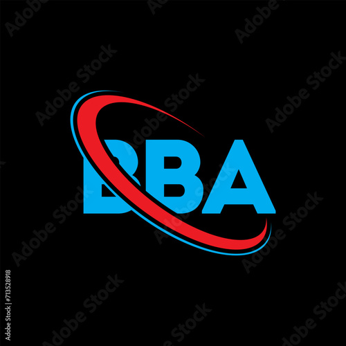 BBA logo. BBA letter. BBA letter logo design. Intitials BBA logo linked with circle and uppercase monogram logo. BBA typography for technology, business and real estate brand.