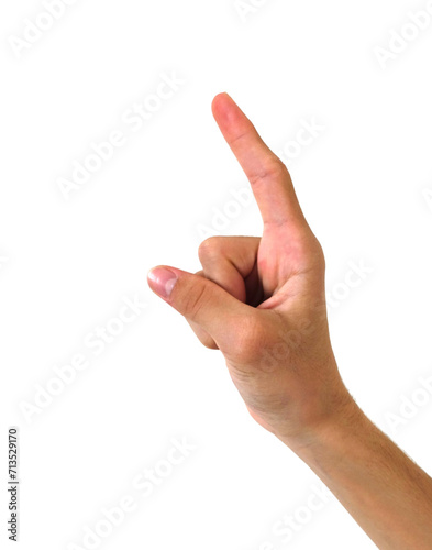 hand gesture with index finger open,