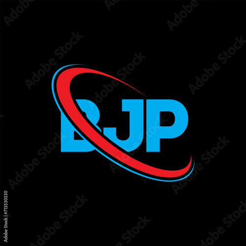 BJP logo. BJP letter. BJP letter logo design. Initials BJP logo linked with circle and uppercase monogram logo. BJP typography for technology, business and real estate brand. photo