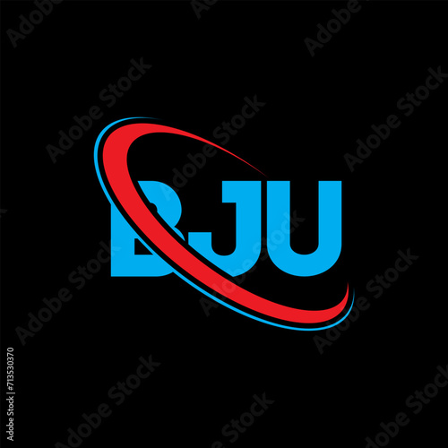 BJU logo. BJU letter. BJU letter logo design. Initials BJU logo linked with circle and uppercase monogram logo. BJU typography for technology, business and real estate brand. photo