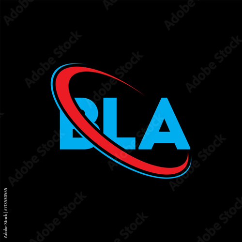 BLA logo. BLA letter. BLA letter logo design. Initials BLA logo linked with circle and uppercase monogram logo. BLA typography for technology, business and real estate brand.