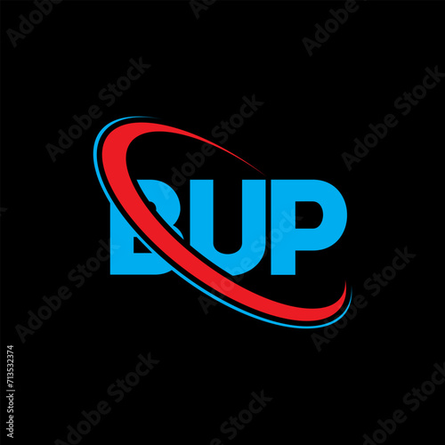 BUP logo. BUP letter. BUP letter logo design. Initials BUP logo linked with circle and uppercase monogram logo. BUP typography for technology, business and real estate brand.