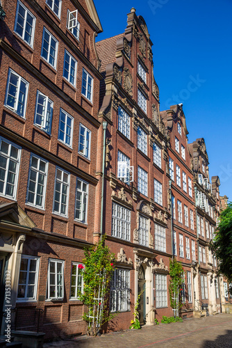 Obraz na płótnie Historical houses in the Composers Quarter in Hamburg w salonie
