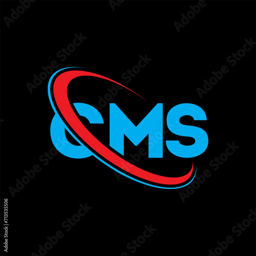 CMS logo. CMS letter. CMS letter logo design. Initials CMS logo linked with circle and uppercase monogram logo. CMS typography for technology, business and real estate brand.