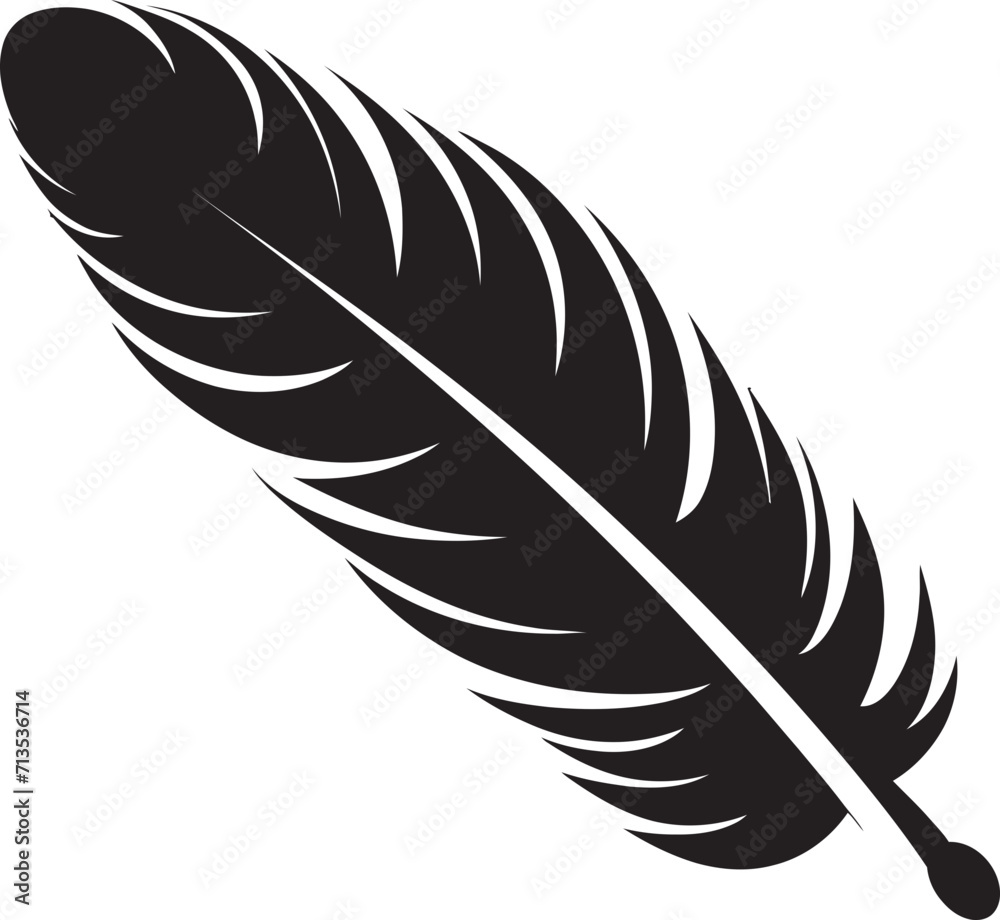 Obraz premium Soaring Symphony Vector Feather Melody Ethereal Aerials Avian Plume Emblem