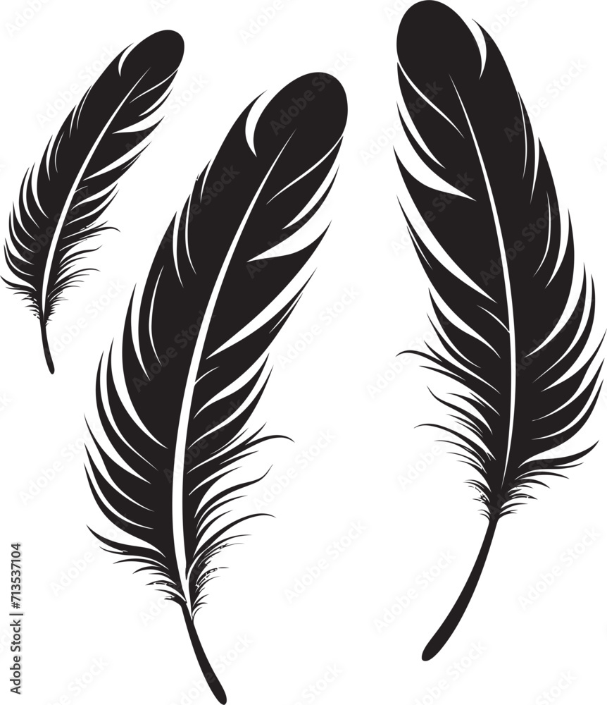 Obraz premium Celestial Quill Vector Winged Symphony Feathered Flourish Skyward Emblem