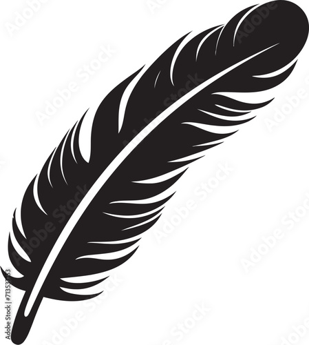 Celestial Sojourn Feathered Logo Design Skylight Quill Vector Plume Symbolism